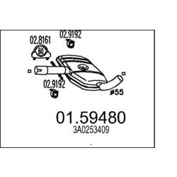 Stredný tlmič výfuku MTS 01.59480
