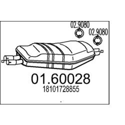 Koncový tlmič výfuku MTS 01.60028