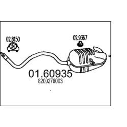 Koncový tlmič výfuku MTS 01.60935