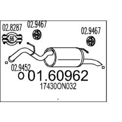 Koncový tlmič výfuku MTS 01.60962