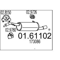 Koncový tlmič výfuku MTS 01.61102