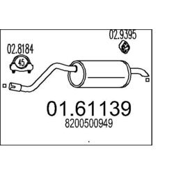 Koncový tlmič výfuku MTS 01.61139
