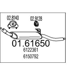 Koncový tlmič výfuku MTS 01.61650