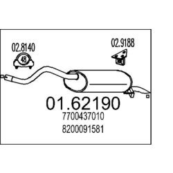 Koncový tlmič výfuku MTS 01.62190