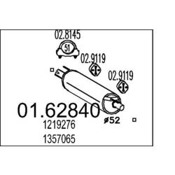 Koncový tlmič výfuku MTS 01.62840
