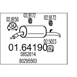 Koncový tlmič výfuku MTS 01.64190