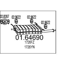 Koncový tlmič výfuku MTS 01.64690