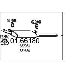 Koncový tlmič výfuku MTS 01.66180