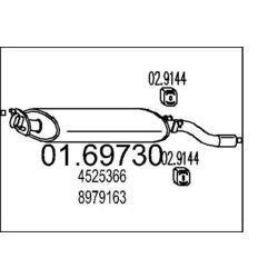 Koncový tlmič výfuku MTS 01.69730