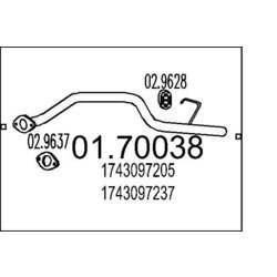 Výfukové potrubie MTS 01.70038