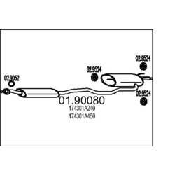 Koncový tlmič výfuku MTS 01.90080