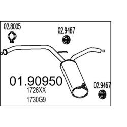 Koncový tlmič výfuku MTS 01.90950