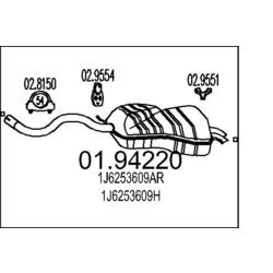 Koncový tlmič výfuku MTS 01.94220