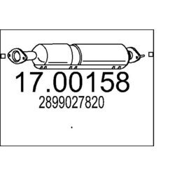 Filter sadzí/pevných častíc výfukového systému MTS 17.00158