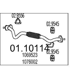 Výfukové potrubie MTS 01.10114