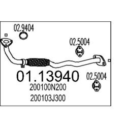 Výfukové potrubie MTS 01.13940