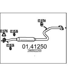 Výfukové potrubie MTS 01.41250