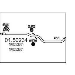 Stredný tlmič výfuku MTS 01.50234