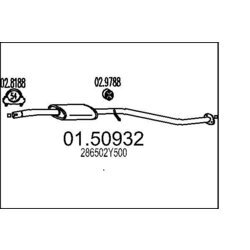 Stredný tlmič výfuku MTS 01.50932