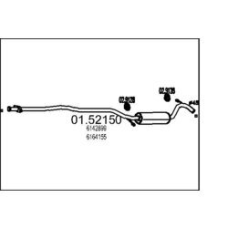 Stredný tlmič výfuku MTS 01.52150