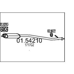 Stredný tlmič výfuku MTS 01.54210