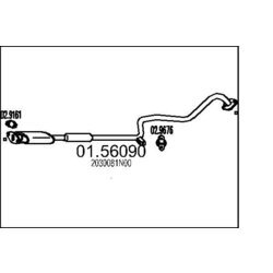 Stredný tlmič výfuku MTS 01.56090