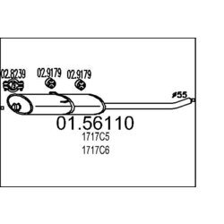 Stredný tlmič výfuku MTS 01.56110