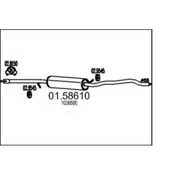 Stredný tlmič výfuku MTS 01.58610