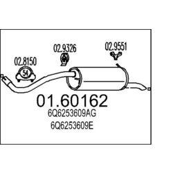 Koncový tlmič výfuku MTS 01.60162