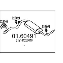 Koncový tlmič výfuku MTS 01.60491