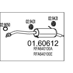 Koncový tlmič výfuku MTS 01.60612