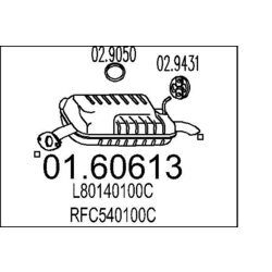 Koncový tlmič výfuku MTS 01.60613