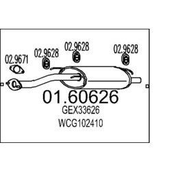 Koncový tlmič výfuku MTS 01.60626