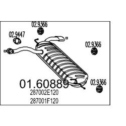 Koncový tlmič výfuku MTS 01.60889