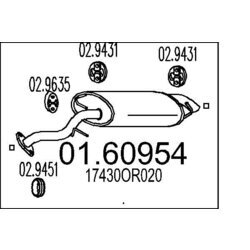 Koncový tlmič výfuku MTS 01.60954