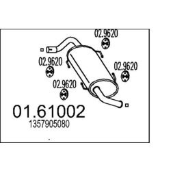 Koncový tlmič výfuku MTS 01.61002