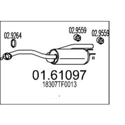 Koncový tlmič výfuku MTS 01.61097
