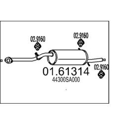 Koncový tlmič výfuku MTS 01.61314