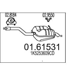 Koncový tlmič výfuku MTS 01.61531