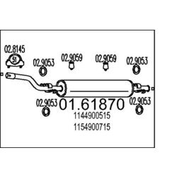 Koncový tlmič výfuku MTS 01.61870