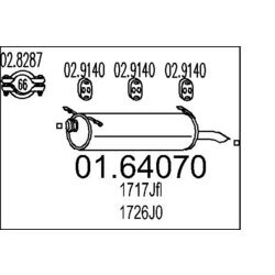 Koncový tlmič výfuku MTS 01.64070