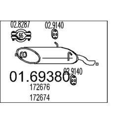 Koncový tlmič výfuku MTS 01.69380