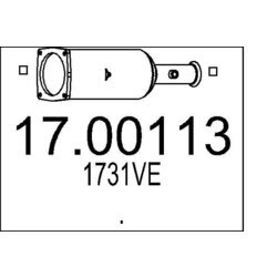 Filter sadzí/pevných častíc výfukového systému MTS 17.00113