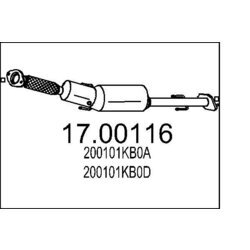 Filter sadzí/pevných častíc výfukového systému MTS 17.00116