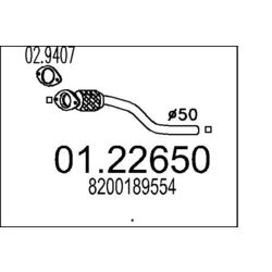 Výfukové potrubie MTS 01.22650