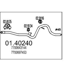 Výfukové potrubie MTS 01.40240