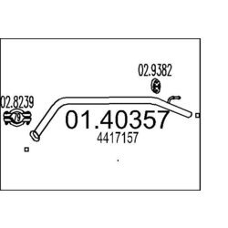 Výfukové potrubie MTS 01.40357