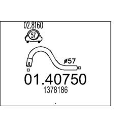 Výfukové potrubie MTS 01.40750