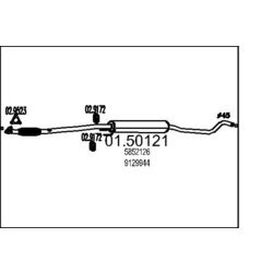 Stredný tlmič výfuku MTS 01.50121