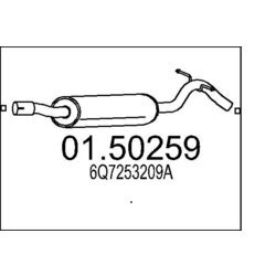 Stredný tlmič výfuku MTS 01.50259